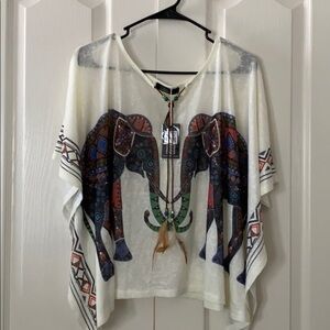 Boho top size M elephant